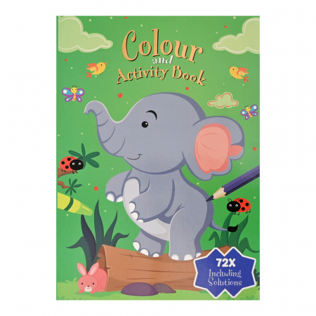 Jucării copii 5-6 ani - Carte de colorat cu activitati - animale salbatice