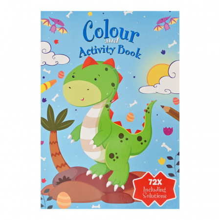 Jucării copii 5-6 ani - Carte de colorat cu activitati - dinozauri