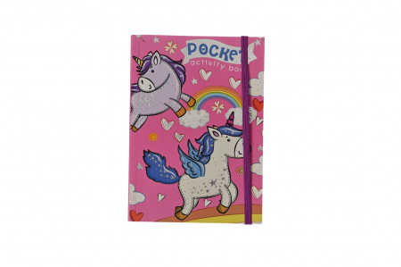 Jucării copii 5-6 ani - Carte de colorat cu activitati, format de buzunar - 4 modele