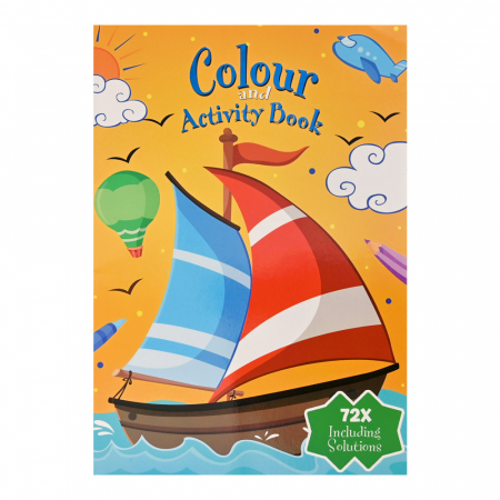 Jucării copii 5-6 ani - Carte de colorat cu activitati - transport