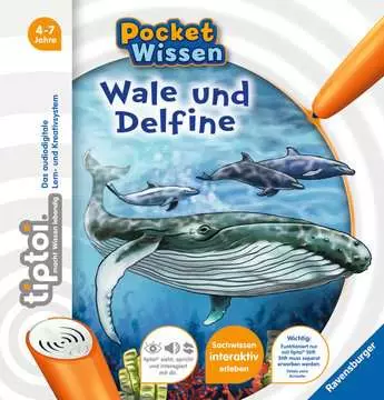 Jucării copii 5-6 ani - Carte Interactiva TipToi despre Balene si Delfini 
