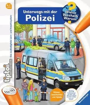 Jocuri interactive - Carte Interactiva TipToi Ravensburger În acțiune cu Masina de Politie