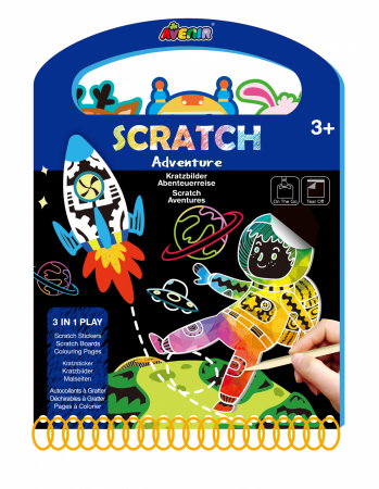 Cărţi de colorat, activități, apa - Carte portabila cu activitati de razuit - Aventura