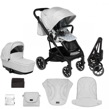 Cărucioare copii - Carucior 2 in 1 Skiddou Moss Normandic Dream, Gri
