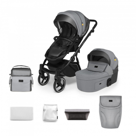 Cărucioare copii - Carucior 2 in 1 Skiddou Oslo+ Normandic Dream, Gri