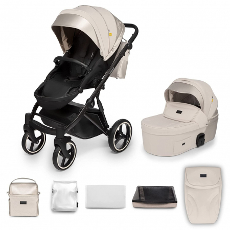 Cărucioare copii - Carucior 2 in 1 Skiddou Oslo+, Vanilla delight, Bej