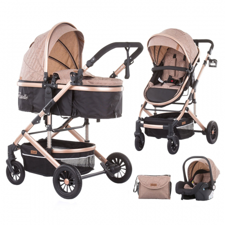 Cărucioare copii - Carucior Chipolino Estelle 3 in 1 humus