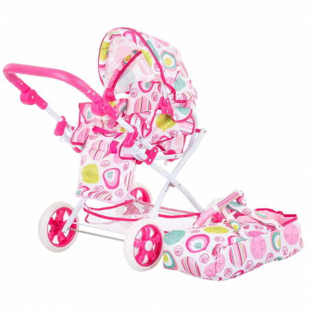 Jucării de rol - Carucior pentru papusi Chipolino Nelly white