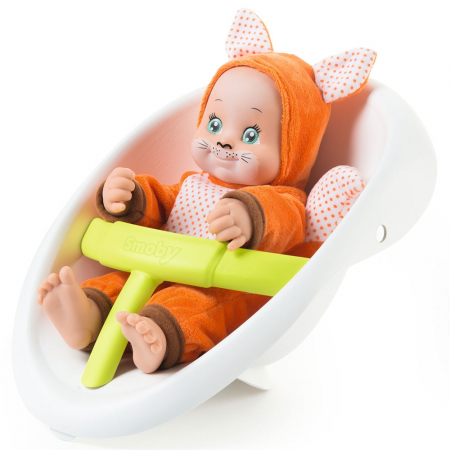 Carucior pentru papusi Smoby Minikiss 3 in 1 gri [4]