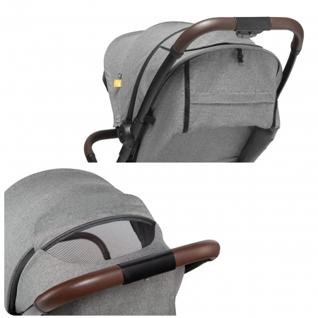 Carucior sport pliabil Skiddou Espoo+ Evening Shadow, ultracompact pentru calatorii, Gri inchis [9]