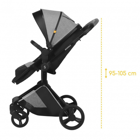 Carucior transformabil 2 in 1 Skiddou Nasjo Normandic Dream, Gri [6]