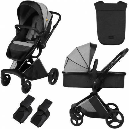 Cărucioare copii - Carucior transformabil 2 in 1 Skiddou Nasjo Normandic Dream, Gri