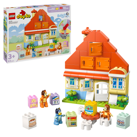 LEGO DUPLO - Casa de familie a lui Blue cu un joc de memorie