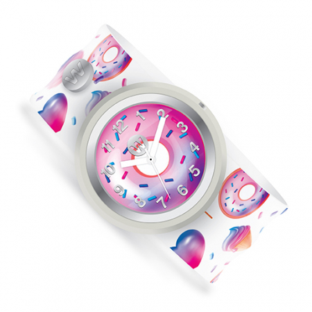 Idei de cadouri sub 150 de lei - Ceas analog pentru copii cu bratara din silicon slap-on, Dulciuri delicioase