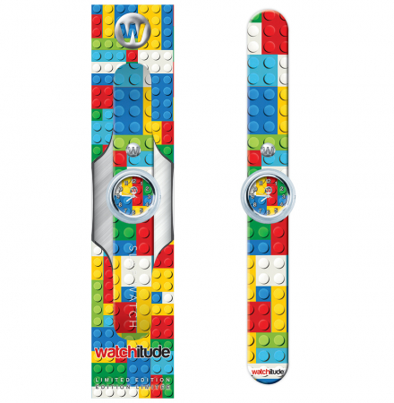 Idei de cadouri sub 150 de lei - Ceas analog pentru copii cu bratara din silicon slap-on, Lego