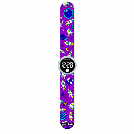 Ceas digital pentru copii model rachete, cu bratara recolorabila,, din silicon slap-on [2]