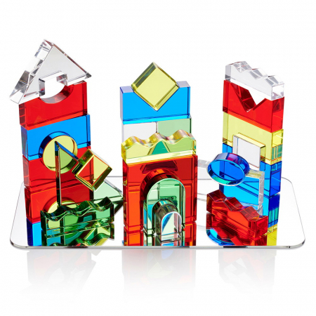 Jucării copii 5-6 ani - Colour Crystal, blocuri translucide cu fise de lucru