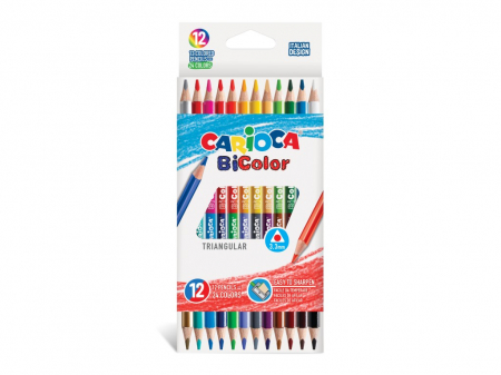 Vârstă - Creioane color Carioca Bi-Color 12/set