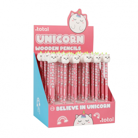 Jucării copii 7-8 ani - Creion HB, din lemn, design unicorni