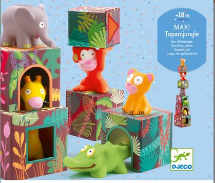 Jocuri educative - Cuburi Maxi Topanijungle Djeco