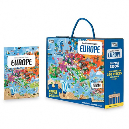 Jocuri educative - Cunoaste si exploreaza - Puzzle Europa (210 piese)