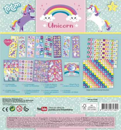 Cutie cu abtibilduri cu unicorni, pe rola [2]