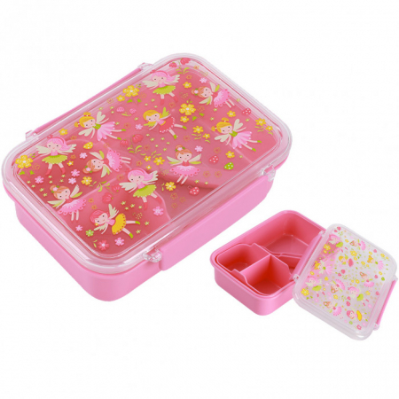 Cadouri 3 ani - iTotal-Cutie pentru alimente cu separator si tacamuri, design cu zane