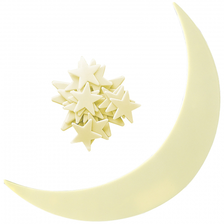 Decoraţiuni de perete fosforescente - Luna şi stele [2]