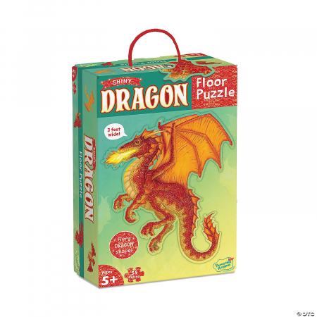 Puzzle de podea - Peaceable Kingdom-Dragon Floor Puzzle puzzle de podea in forma de dragon