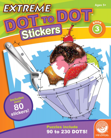 Jucării copii 5-6 ani - Extreme Dot to Dot Stickers: Book 3