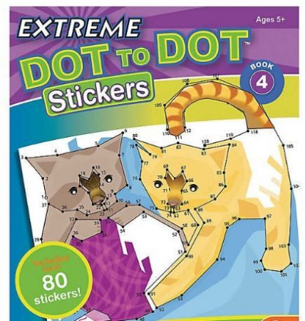 Jucării copii 5-6 ani - Extreme Dot to Dot Stickers: Book 4