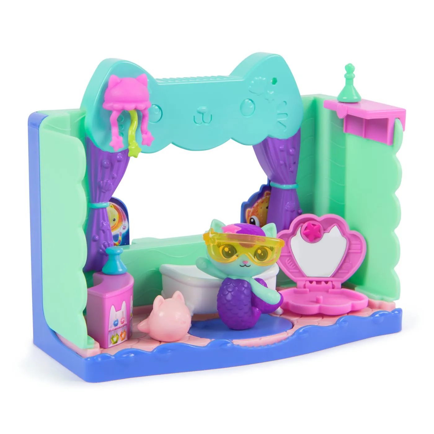 GABBYS DOLLHOUSE FILMUL CAMERE PENTRU CASA DE PAPUSI A LUI GABBY BAIE CU FIGURINE SI ACCESORII [1]