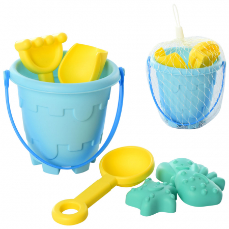 Articole plajă - Galetușă cu accesorii, pentru nisip și apă, din material soft