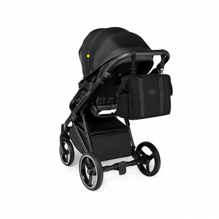 Geanta multifunctionala pentru parinti Skiddou Inger, Onyz Leather, Negru [10]