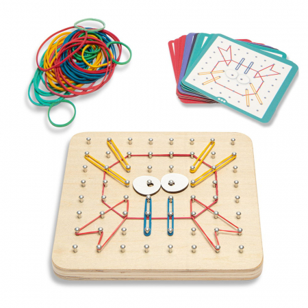 Jocuri educative - Geoboard, joc creativ cu elastice