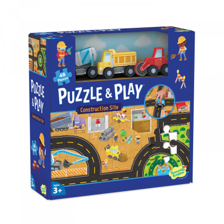 Puzzle de podea - Peaceable Kingdom Joc 2 in 1 Puzzle and play: Pe santier