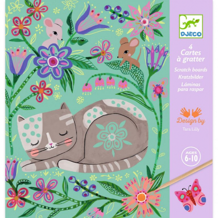 Vârstă - Joc creativ de răzuit Animale din grădină