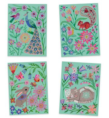 Joc creativ de răzuit Animale din grădină [4]