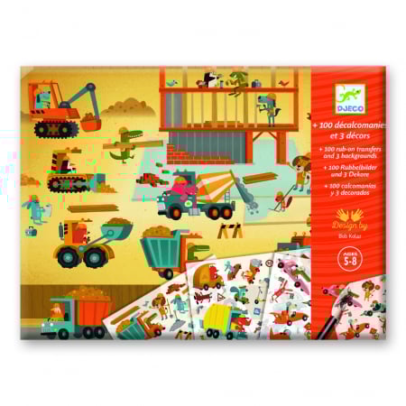 Jocuri creative - Joc creativ Transferuri cu vehicule, Djeco