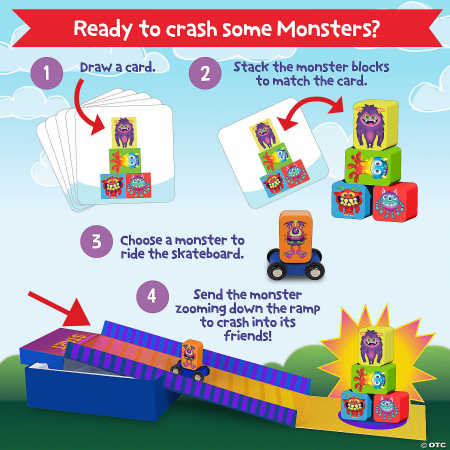 Joc distractiv de asociere si motricitate cu mostruleti haiosi, Crash Monsters [2]