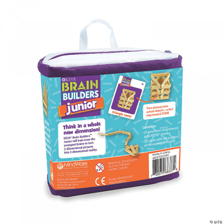 Joc logic cu provocari, cu piese din lemn, Keva Brain Builders Junior [4]