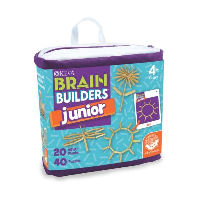 Jucării copii 5-6 ani - Joc logic cu provocari, cu piese din lemn, Keva Brain Builders Junior