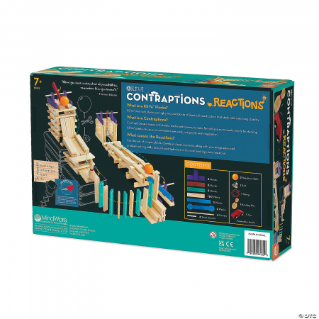 Joc STEM de constructie, din lemn, de tip marble run. Keva Constructions Reactions Planks [4]