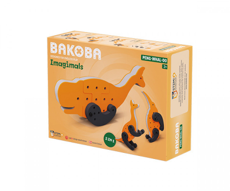 Jocuri educative - Joc de construit cu blocuri de spuma PengWhalOo, Bakoba