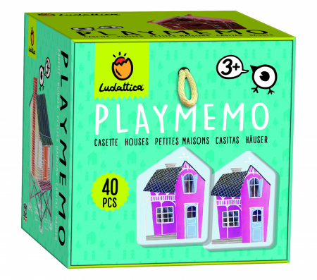 Jocuri de memorie pentru copii - Joc de indemanare si memorie Playmemo, Case