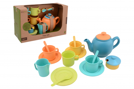 Jucării de rol - Joc de rol, din plastic bio, set de ceai, Jouéco
