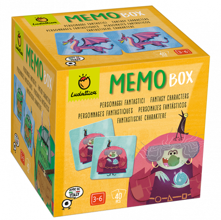 Jocuri de memorie pentru copii - Joc educativ de memorie Memobox, Persoanje fantastice