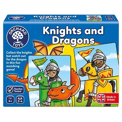 Jucării copii 5-6 ani - Joc educativ - puzzle Cavaleri și Dragoni KNIGHTS AND DRAGONS