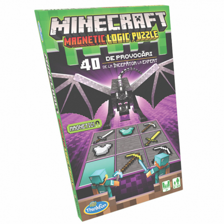 Jucării - Joc logic, magnetic de calatorie, Minecraft Magnetic Travel Game - RO
