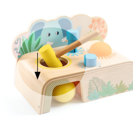 Jucarie bebe din lemn Multi Tap, Djeco [2]